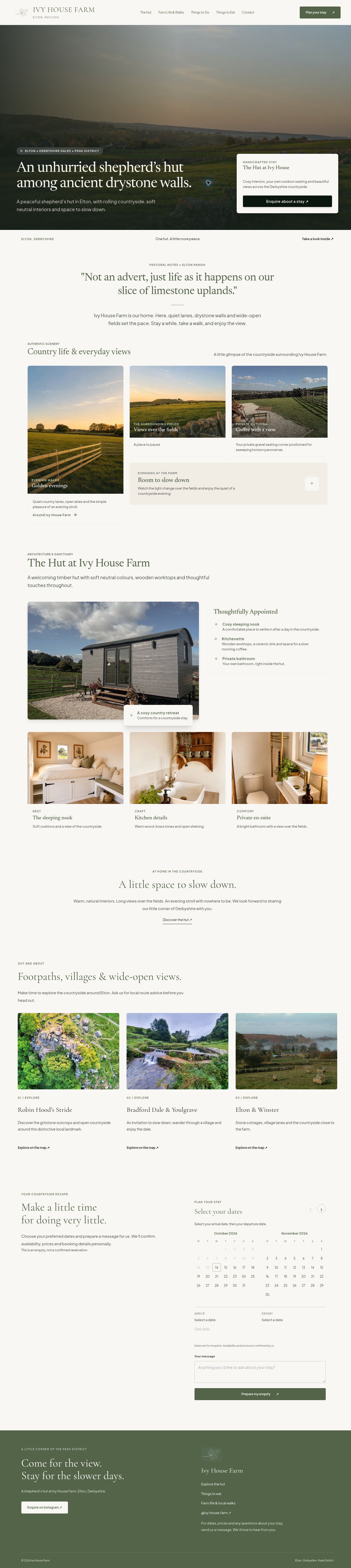 Ivy House Farm website preview